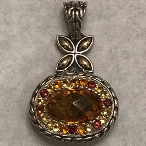 John Hardy Batu Citrine and Garnet Pendant